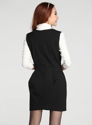 韓范小香風玫瑰花釘珠連衣裙 甜美修身，演繹時尚優雅