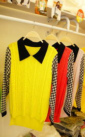 秋日糖果甜夢 東大門拼接針織衫點(diǎn)亮溫柔衣櫥